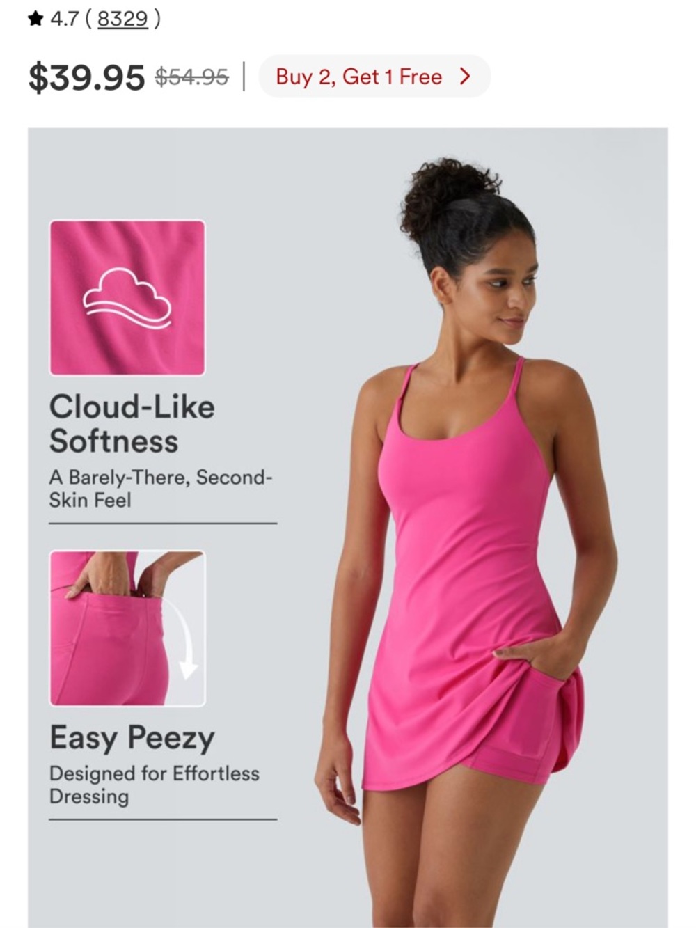 Halara SoftlyZero™ Plush Backless Active Dress-Easy Peezy Edition
